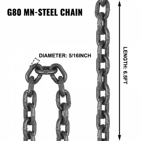 4 Legs Lifting Hook Chain Sling 2Mx8MM 4T Lifting Chain Sling Legs Steel Factories Steel Powder Coating Lifting Chain High Temperature Resistance