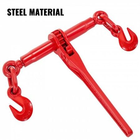 Chain Binder 10-13 mm Ratchet Load Binder 4.18 t Capacity Ratchet Lever Binder with G70 Hooks Adjustable Length Ratchet Chain Binder for Tie Down Hauling