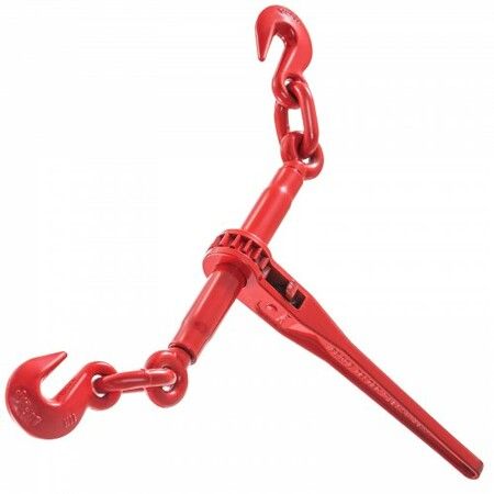 Chain Binder 10-13 mm Ratchet Load Binder 4.18 t Capacity Ratchet Lever Binder with G70 Hooks Adjustable Length Ratchet Chain Binder for Tie Down Hauling