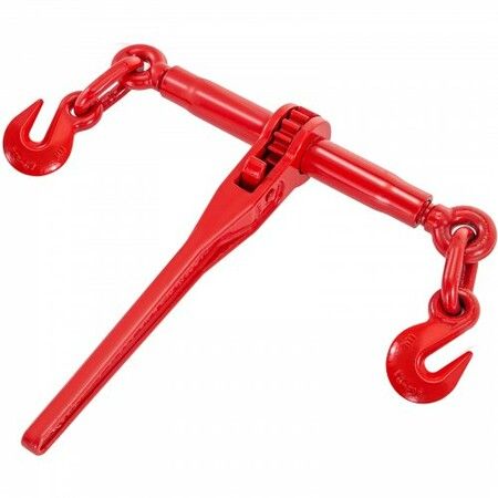 Chain Binder 10-13 mm Ratchet Load Binder 4.18 t Capacity Ratchet Lever Binder with G70 Hooks Adjustable Length Ratchet Chain Binder for Tie Down Hauling