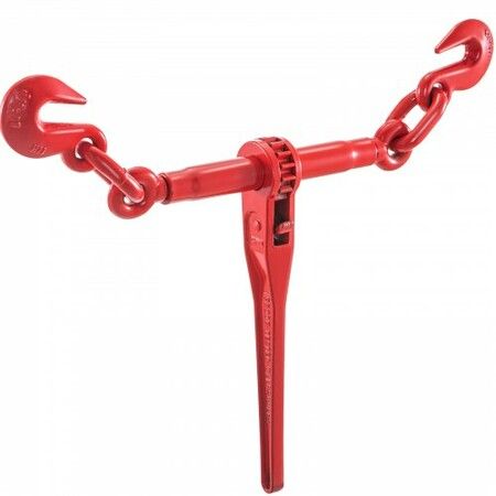 Chain Binder 10-13 mm Ratchet Load Binder 4.18 t Capacity Ratchet Lever Binder with G70 Hooks Adjustable Length Ratchet Chain Binder for Tie Down Hauling