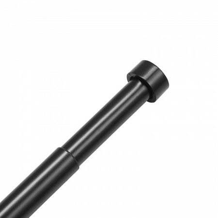 Double Rod Curtain Rods 72-144 inches(6-12ft) Adjustable Length Black Double Curtain Rods with Cap Finials 1" and 3/4" Diameter Double Window Drapery Rod