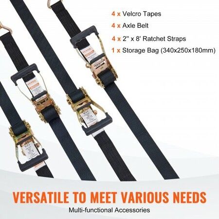 4 Pack Ratchet Tie Down Straps 11128 lbs 2