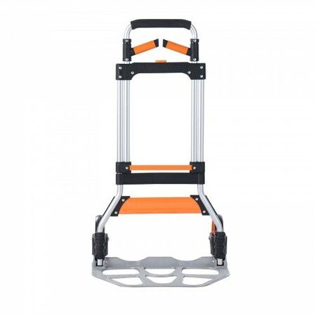 Folding Hand Truck 140 kg Load Capacity Aluminum Portable Cart Convertible Hand Truck and Dolly with Telescoping Handle and PP+TPR Wheels Ultra Lightweight