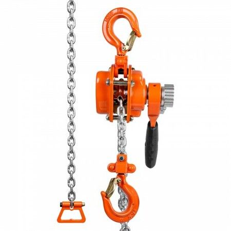 Manual Lever Chain Hoist 1/4 Ton 550 lbs Capacity 10 FT Come Along G80 Galvanized Carbon Steel with Weston Double-Pawl Brake Auto Chain Leading