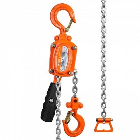 Manual Lever Chain Hoist 1/4 Ton 550 lbs Capacity 10 FT Come Along G80 Galvanized Carbon Steel with Weston Double-Pawl Brake Auto Chain Leading