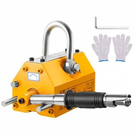 Permanent Magnetic Lifter Lifting Magnet 220 lbs/100 kg Neodymium Hoist