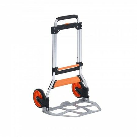 Folding Hand Truck 125 kg Load Capacity Aluminum Portable Cart Convertible Hand Truck and Dolly with Telescoping Handle and PP+TPR Wheels Ultra Lightweight