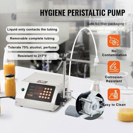 Liquid Filling Machine 5-650ml Filling Capacity Automatic Bottle Filler Machine Bottling Machine Peristaltic Pump Digital Control for Milk Water Wine