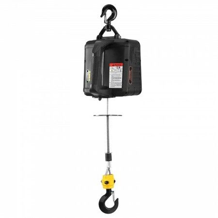 2-in-1 Electric Hoist Winch 500 kg Lifting Capacity 1500W Portable Power Winch Crane 7 m Lifting Height 4 m/min with Wireless Remote Control for Garage