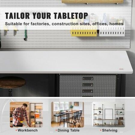 Table Top 139.7 x 71.1 x 2.5 cm 100 kg Load Capacity Universal One-Piece Particle Board Desktop for Height Adjustable Electric Standing Desk Frame