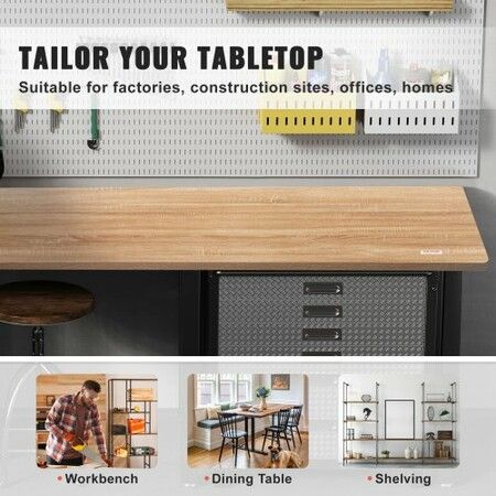 Table Top 55"x 27.6"x 1" 220.5 lbs Load Capacity Universal One-Piece Particle Board Desktop for Height Adjustable Electric Standing Desk Frame Rectangular