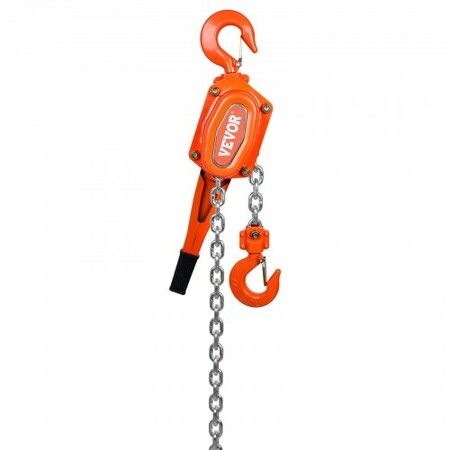 Manual Lever Chain Hoist 3 Ton 6600 lbs Capacity 10 FT Come Along G80 Galvanized Carbon Steel with Weston Double-Pawl Brake Auto Chain Leading