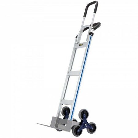 Stair Climbing Cart 250 kg Load Capacity Aluminum Hand Truck Dolly with Dual Handles Integrated Frame & Nonslip Rubber Wheels Multipurpose Stair Climber