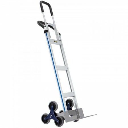 Stair Climbing Cart 250 kg Load Capacity Aluminum Hand Truck Dolly with Dual Handles Integrated Frame & Nonslip Rubber Wheels Multipurpose Stair Climber