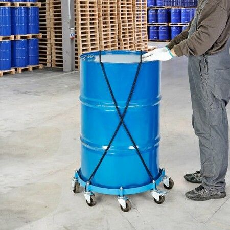 55 Gallon Heavy Duty Drum Dolly 2000lbs Load Capacity Barrel Dolly Cart Drum Caddy Non Tipping Hand Truck Capacity Dollies with Steel Frame 8 Casters