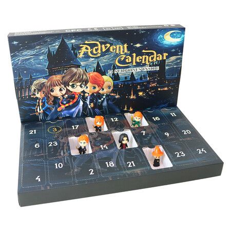 Magical Christmas Advent Calendar, 24 Days Christmas Magic Countdown Calendar with 24 Pcs Movie themed Action Figures Xmas Set for Kids fans