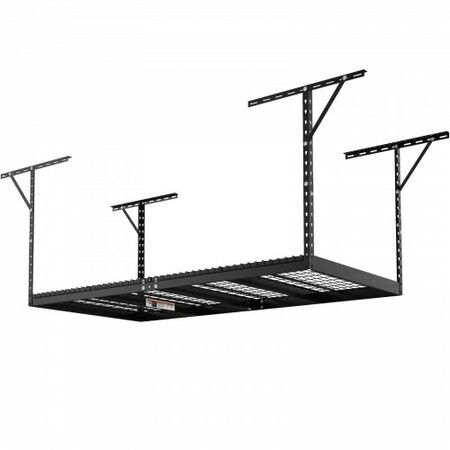 Overhead Garage Storage Rack 48x96 inch Garage Ceiling Storage Racks Heavy Duty Adjustable Cold Rolled Steel Racks for Garage Storage Organization