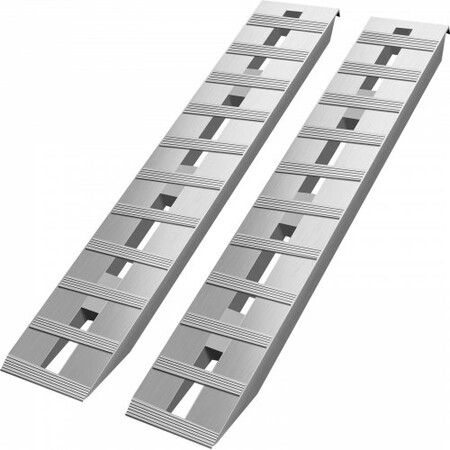 60' X 12' X 2.5'Aluminum Trailer Ramps 6000LBS Total Beavertail Hook End 1 Pair 2 Ramps