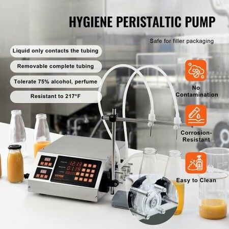 Liquid Filling Machine 5-650ml Filling Capacity Automatic Bottle Filler Machine Bottling Machine Peristaltic Pump Digital Control for Milk Water Wine