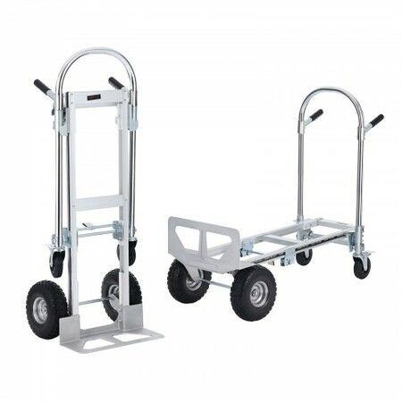 Aluminum Hand Truck 2 in 1 454 kg Max Load Capacity Heavy Duty Industrial Convertible Folding Hand Truck and Dolly Utility Cart Converts from Hand Truck