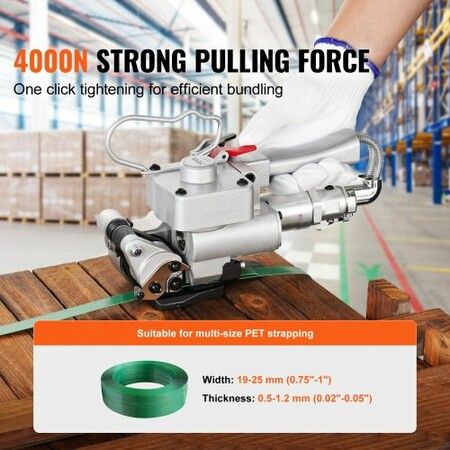 Pneumatic Strapping Tool Hand Held Strapping Machine for 19-25 mm PET Band