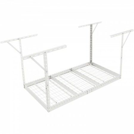 Overhead Adjustable Garage Storage Rack 36x72in Ceiling Rack 550lbs White