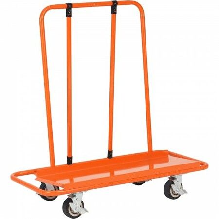 Drywall Cart 3000 LBS Panel Dolly Cart with 45.28" x 21.8" Deck and 5" Swivel Wheels Heavy-Duty Drywall Sheet Cart Handling Wall Panel Sheetrock Lumber