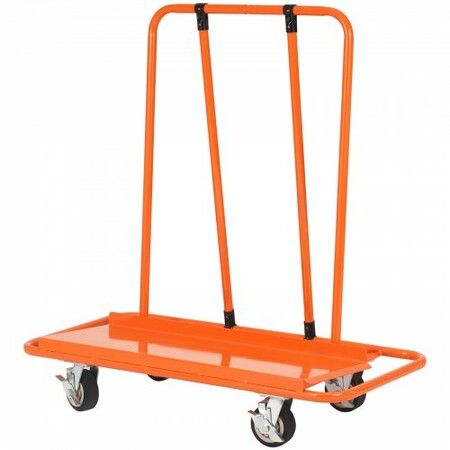 Drywall Cart 3000 LBS Panel Dolly Cart with 45.28" x 21.8" Deck and 5" Swivel Wheels Heavy-Duty Drywall Sheet Cart Handling Wall Panel Sheetrock Lumber