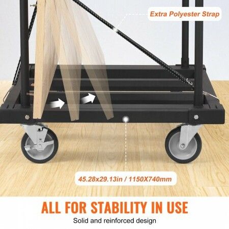 Drywall Cart 1800 LBS Panel Dolly Cart with 45.28" x 29.13" Deck and 5" Swivel Wheels Heavy-Duty Drywall Sheet Cart Handling Wall Panel Sheetrock Lumber