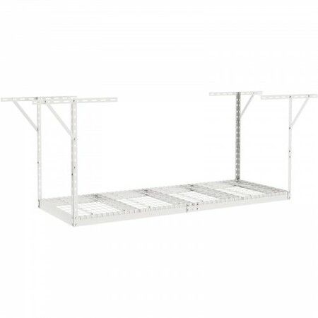 Overhead Garage Storage Rack 91.44x243.84cm Garage Ceiling Storage Racks Heavy Duty Adjustable Cold Rolled Steel Racks for Garage Storage Organization