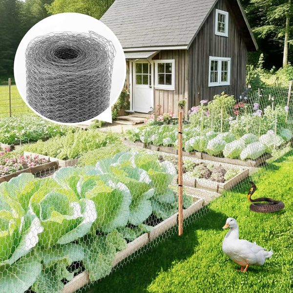 Hardware Cloth Wire Mesh Fence Hot Dip Galvanised Welded Chicken Coop Rabbit Cage Guard Barrier Enclosure Tree Protection Fencing Netting 50mx1.2m