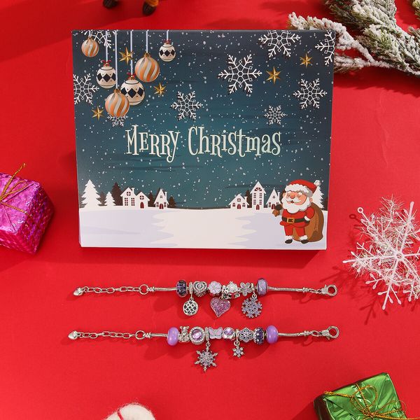 Jewelry Advent Calendar, Christmas DIY Bracelet Necklace Jewelry Making Kit for Christams Advent Calendar Gifts for Women