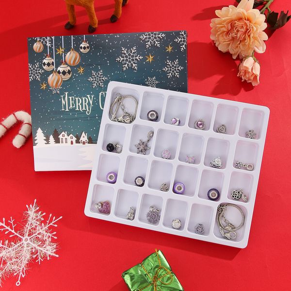 Jewelry Advent Calendar, Christmas DIY Bracelet Necklace Jewelry Making Kit for Christams Advent Calendar Gifts for Women