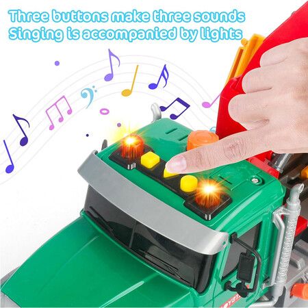 Garbage Sorting Truck Construction Toys Car Race Vehicle Toy Set for Kids, STEM Alloy Metal Car Toys Birthday Gifts for Toddler Age 4+