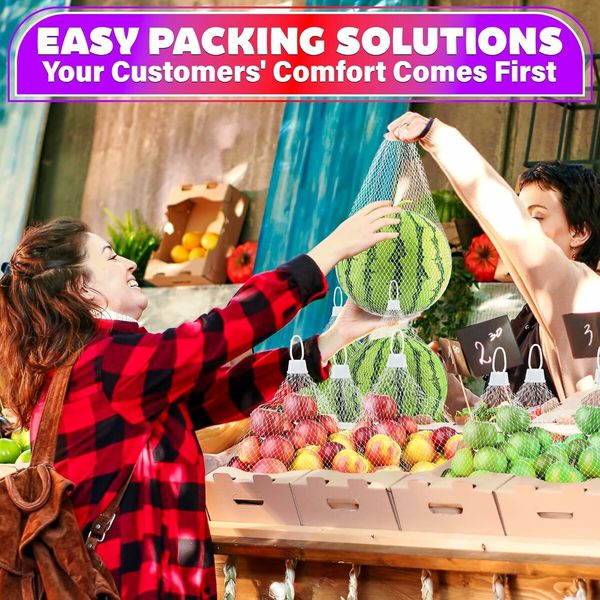 100Pcs Reusable Mesh Produce Bags, Reusable Produce Bags Mesh Produce Bags Reusable Washable Seafood Boil Bags Fruit and Egg Bags, 30 x 15 cm