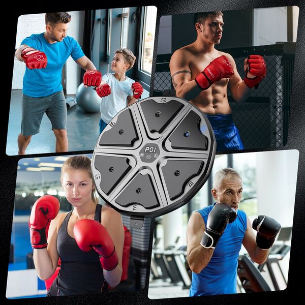 Music Boxing Machine,Smart Music Punching Machine with Gloves,Maquina de Boxeo,Home Workout Bluetooth Electronic Equipment