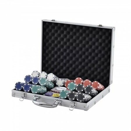 Poker Chip Set 500-Piece Poker Set Complete Poker Playing Game Set with Aluminum Carrying  Case 11.5 Gram Casino Chips Cards Buttons and Dices