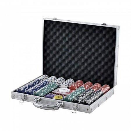 Poker Chip Set 500-Piece Poker Set Complete Poker Playing Game Set with Aluminum Carrying  Case 11.5 Gram Casino Chips Cards Buttons and Dices