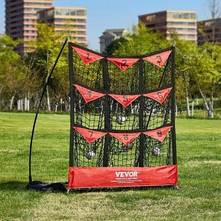 9 Hole Baseball Softball Pitching Net 9 Pocket Hitting Practice 49"x42"