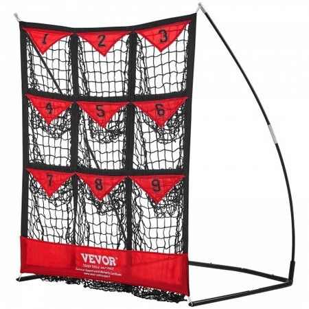 9 Hole Baseball Softball Pitching Net 9 Pocket Hitting Practice 49"x42"