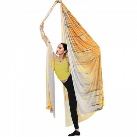 Aerial Yoga Hammock & Swing 5 m Length Aerial Yoga Starter Kit with 100gsm Nylon Fabric Full Rigging Hardware & Easy Set-up Guide Antigravity Flying