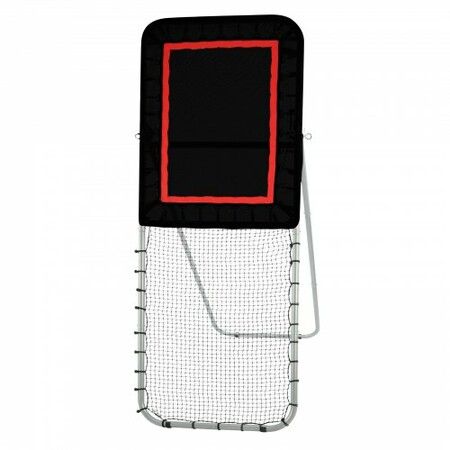 Folding Lacrosse Rebounder for Backyard 3x8 Ft Volleyball Bounce Back Net Pitchback Throwback Baseball Softball Return Training Screen Adjustable Angle