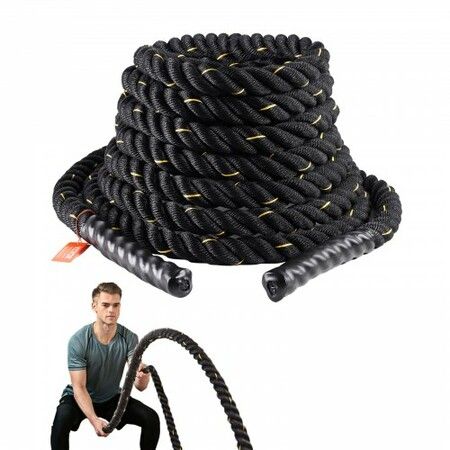 Battle Rope 1.5" 30Ft Gym Workout Strength Training Exercise Fitness Rope