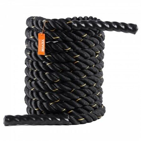 Battle Rope 1.5" 30Ft Gym Workout Strength Training Exercise Fitness Rope