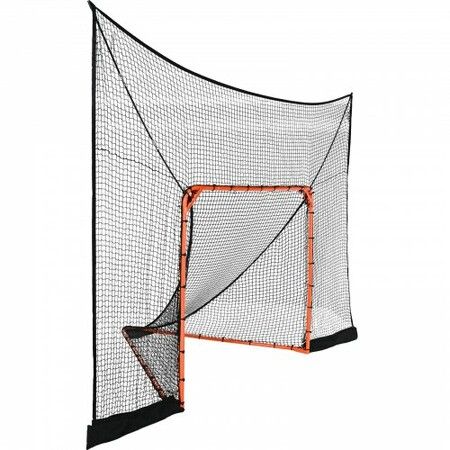 Hockey and Lacrosse Goal Backstop with Extended Coverage 12'x9' Lacrosse Net Complete Accessories Training Net Quick Easy Setup Backyard Lacrosse Equipment