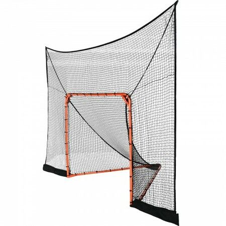 Hockey and Lacrosse Goal Backstop with Extended Coverage 12'x9' Lacrosse Net Complete Accessories Training Net Quick Easy Setup Backyard Lacrosse Equipment