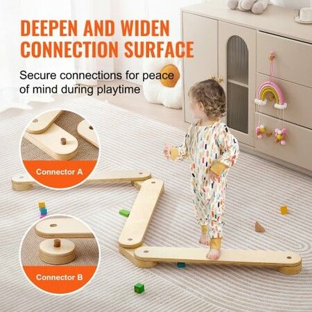 Kids Balance Beam Stepping Stones Gymnastics Children Balance Board 3 PCS