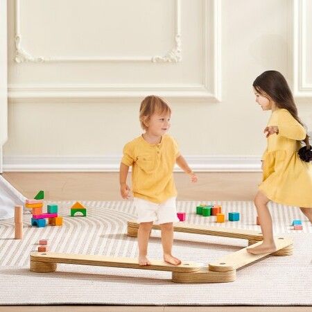 Kids Balance Beam Stepping Stones Gymnastics Children Balance Board 3 PCS