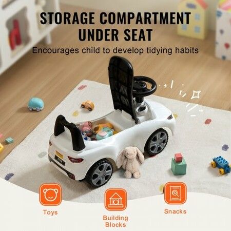 Ride On Push Car for Toddlers Ages 1-3 Ride Racer Sit to Stand Toddler Ride On Toy Classic Kids Ride On Car with Music Steering Wheel & Under Seat Storage